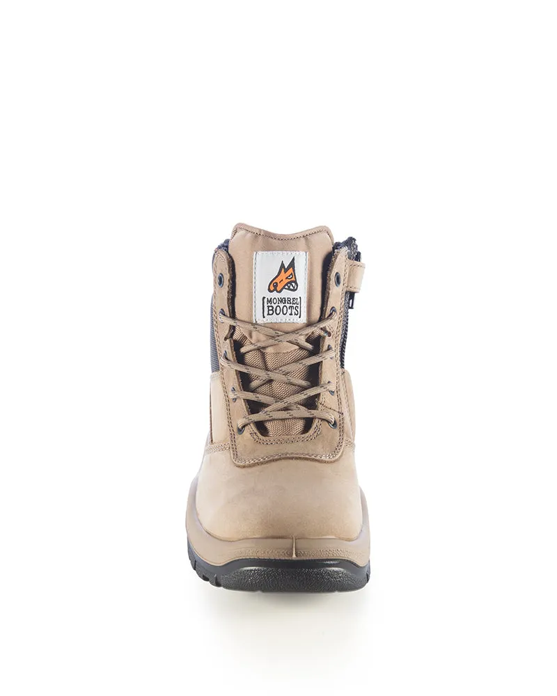 961 Non Safety Zip Sided Boot - Stone