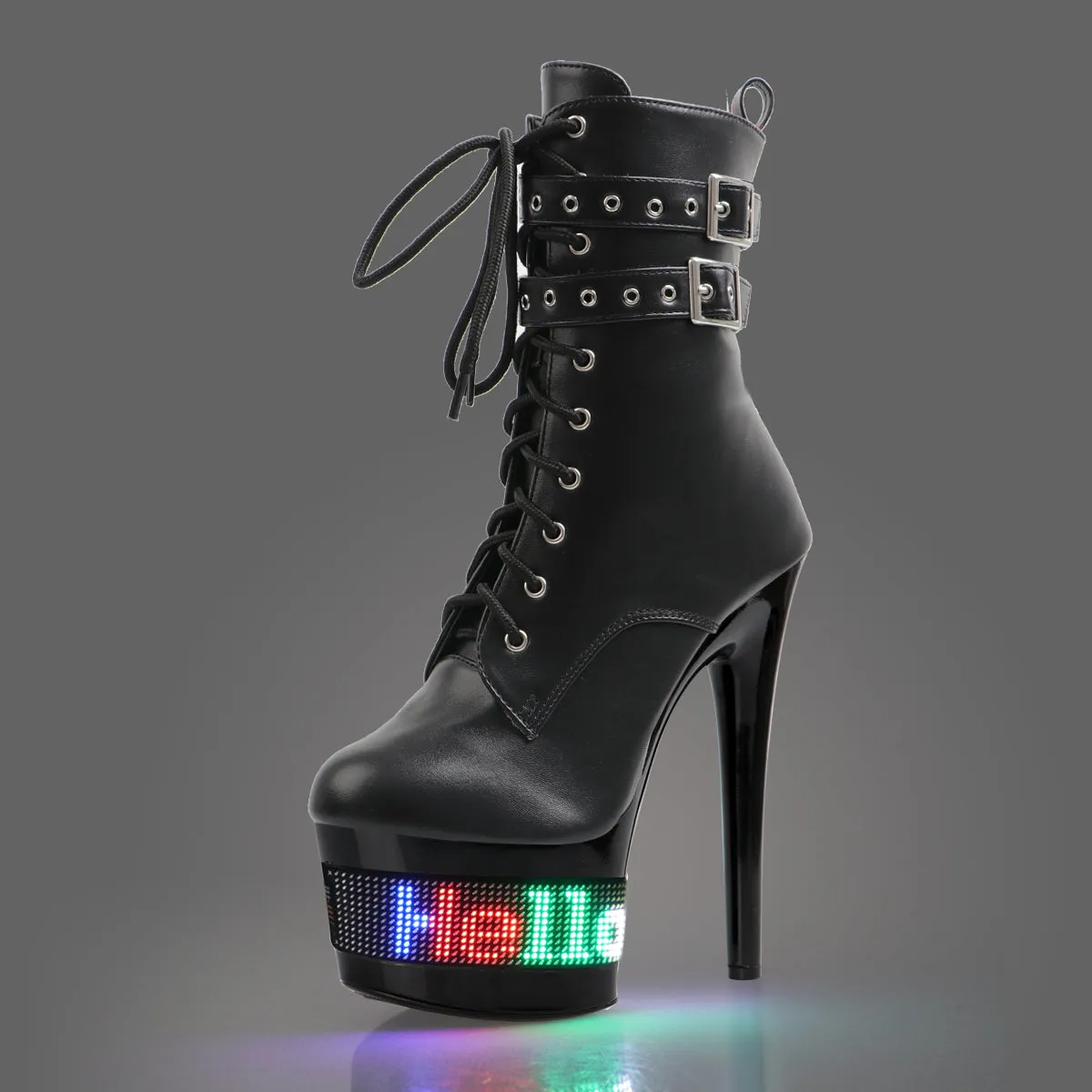 A72 Divine Selection Led Buckle Boots