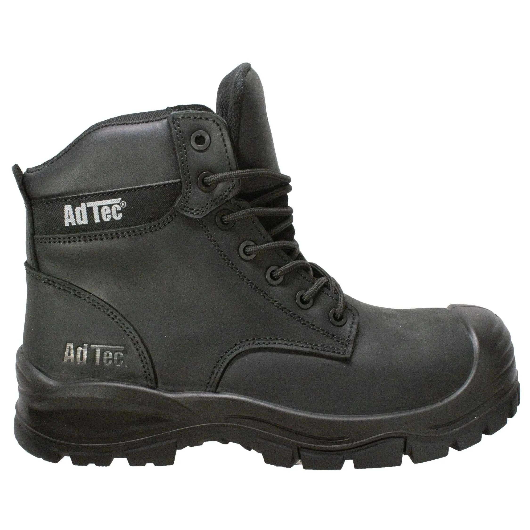 AdTec Men 6" Waterproof Composite Toe Work Boot Black