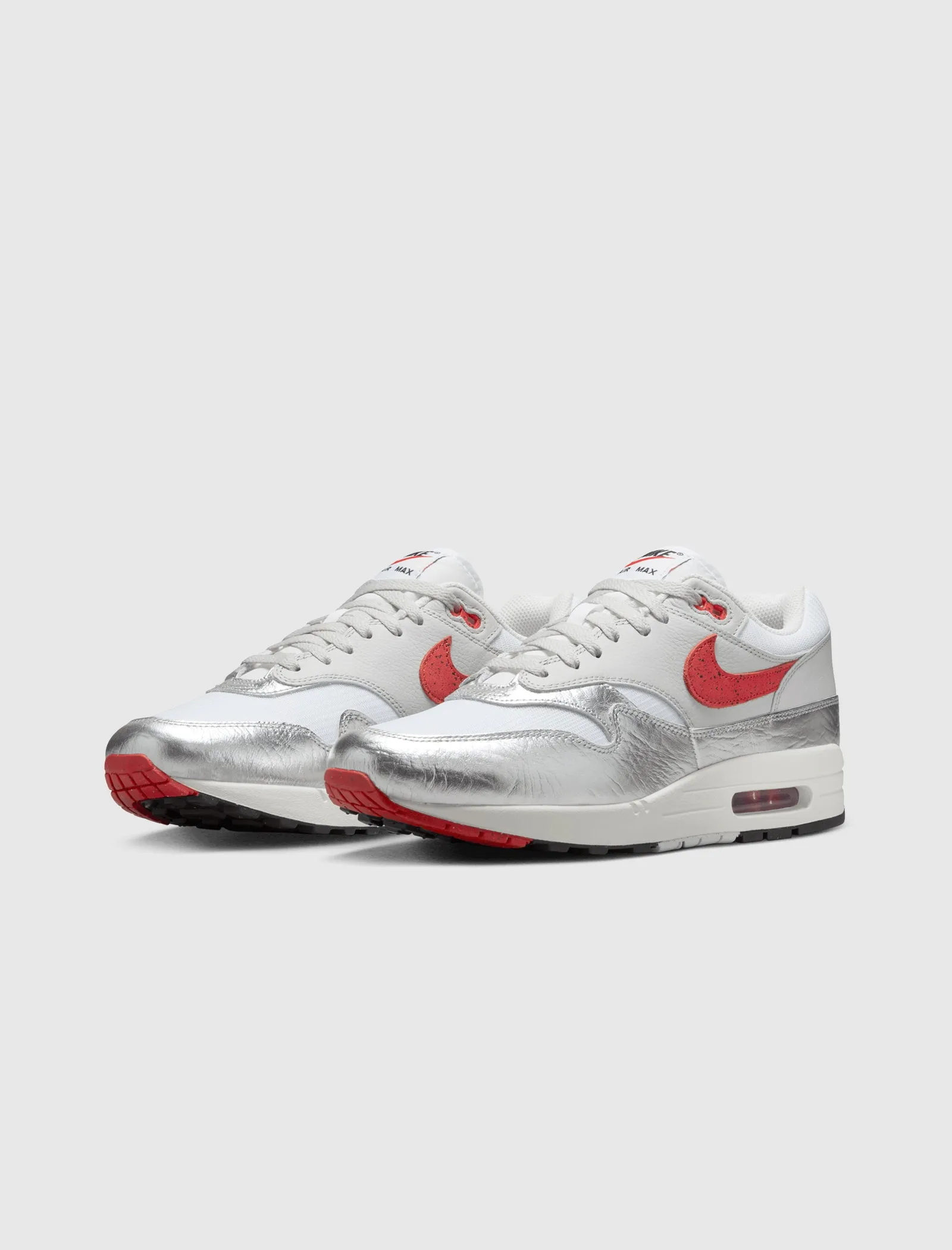 AIR MAX 1 PRM "WHITE/CHILE RED-METALLIC SILVER"