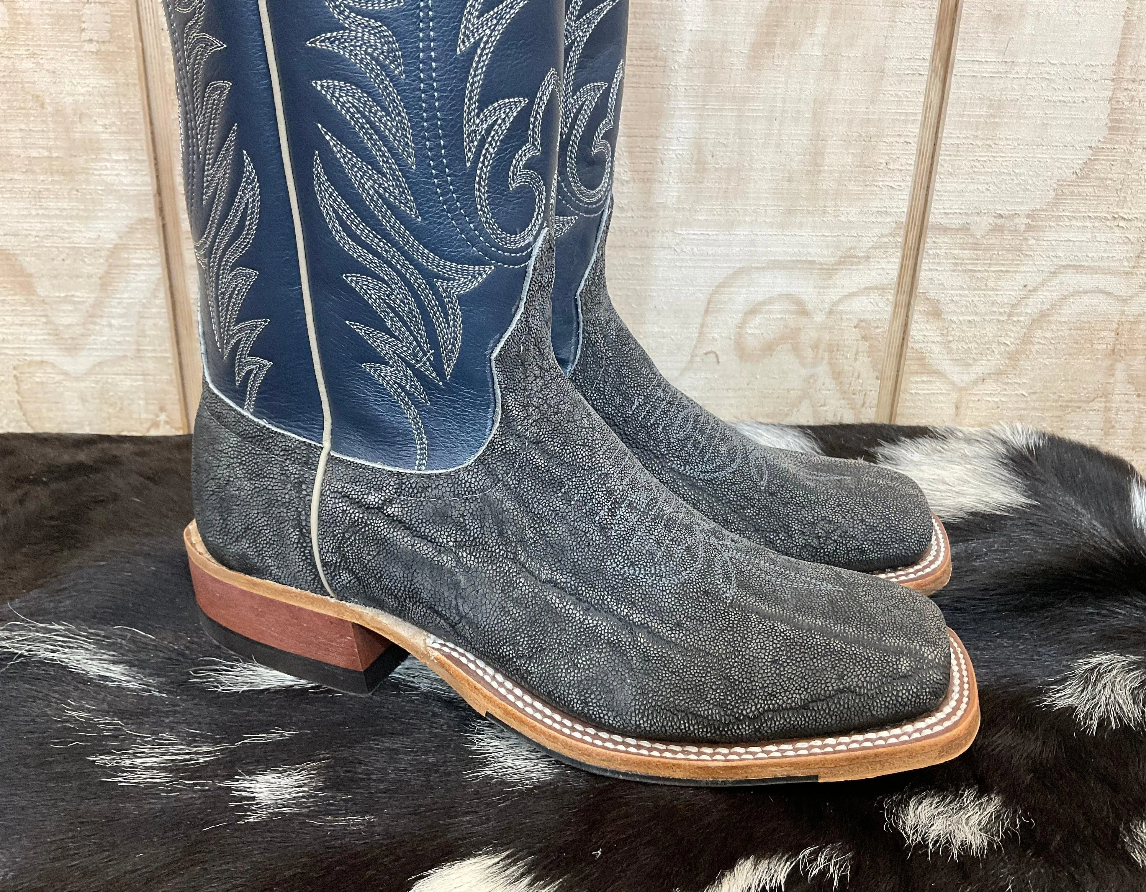 Anderson Bean Men's 13" Granite Safari Elephant Square Toe Cowboy Boots 332202