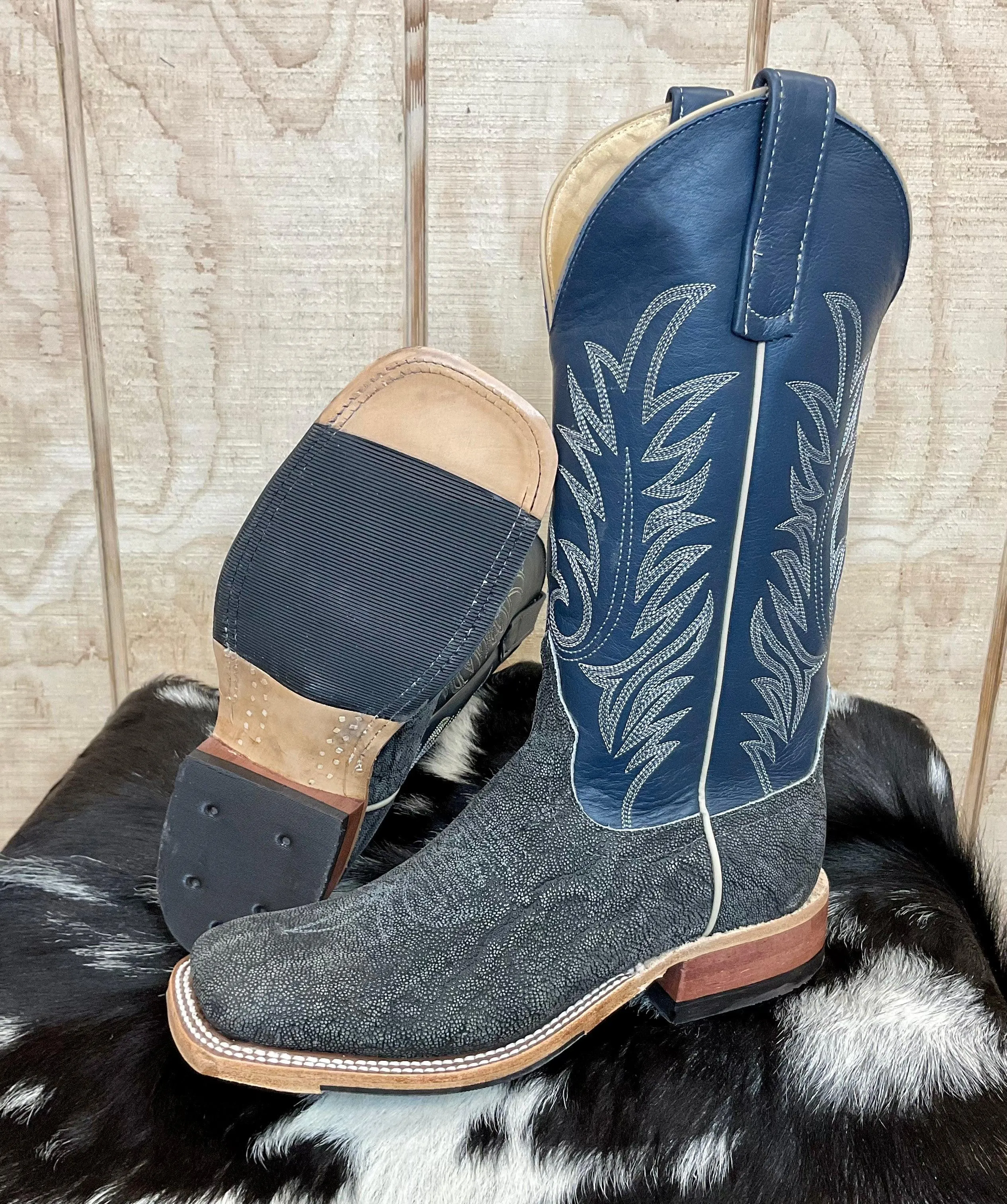 Anderson Bean Men's 13" Granite Safari Elephant Square Toe Cowboy Boots 332202