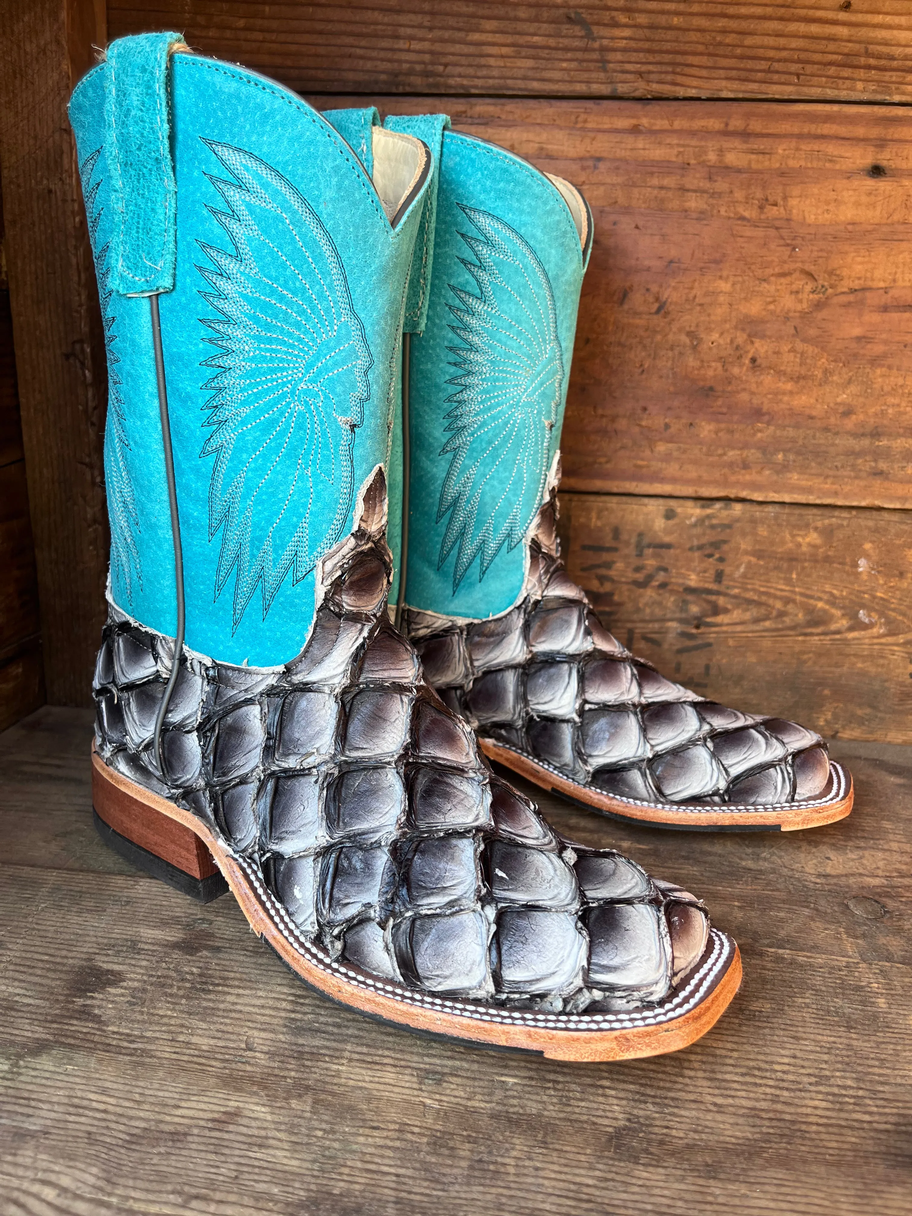 Anderson Bean Women's Fifty Shades Big Bass Arapaima 10" Square Toe Cowgirl Boots 339590