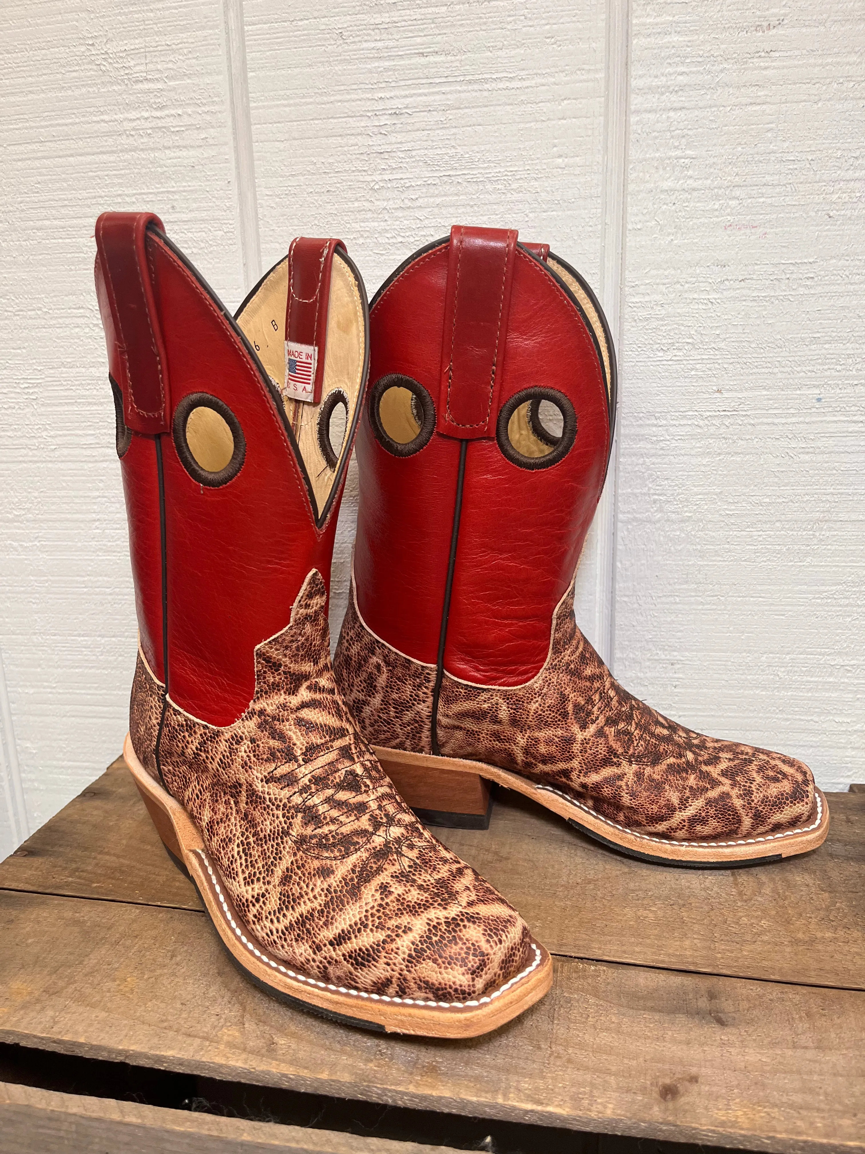 Anderson Bean Women's Terra Vintage Elephant & Tamarillo Absolute 8” Cowgirl Boots 335350