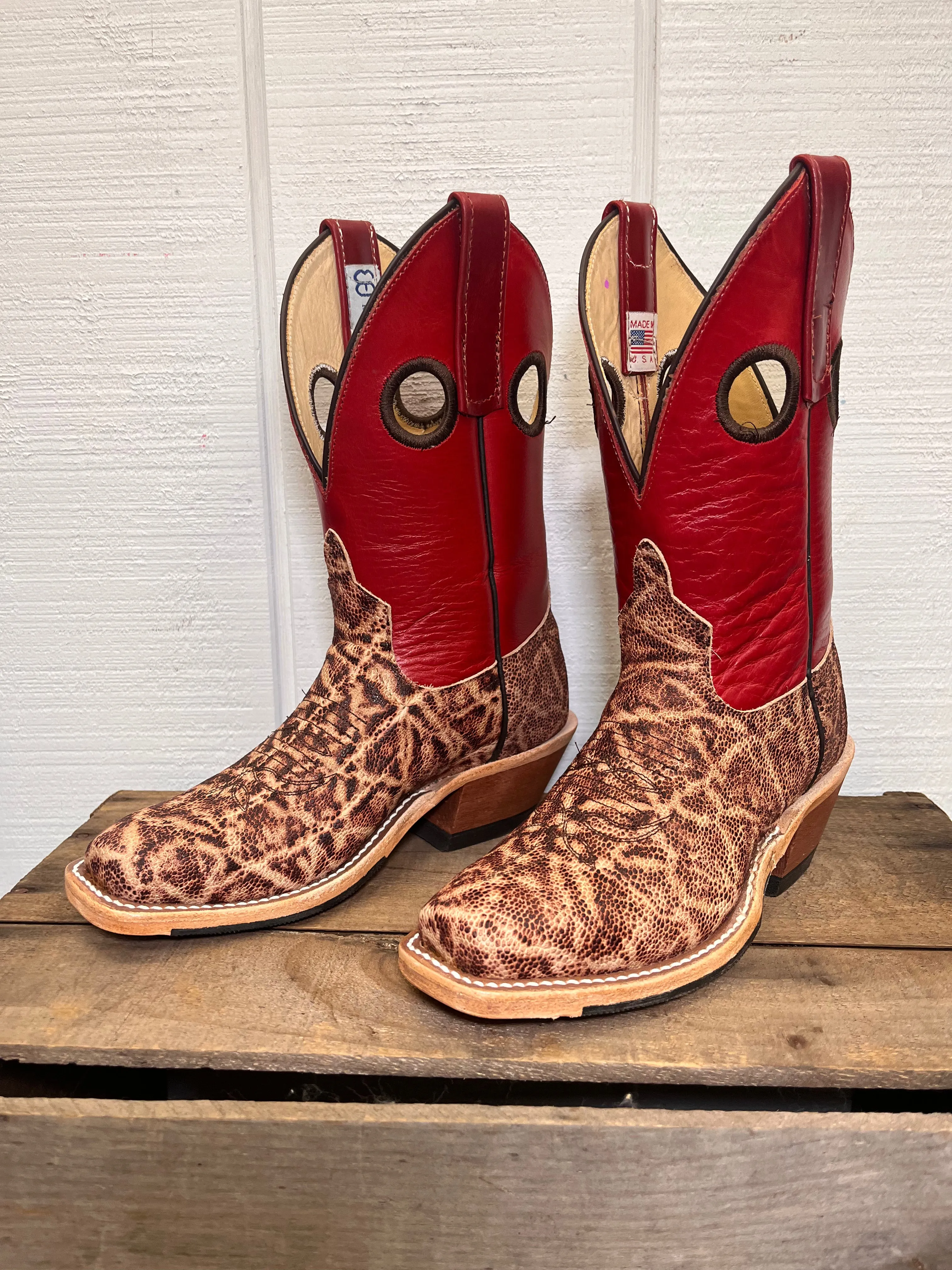 Anderson Bean Women's Terra Vintage Elephant & Tamarillo Absolute 8” Cowgirl Boots 335350