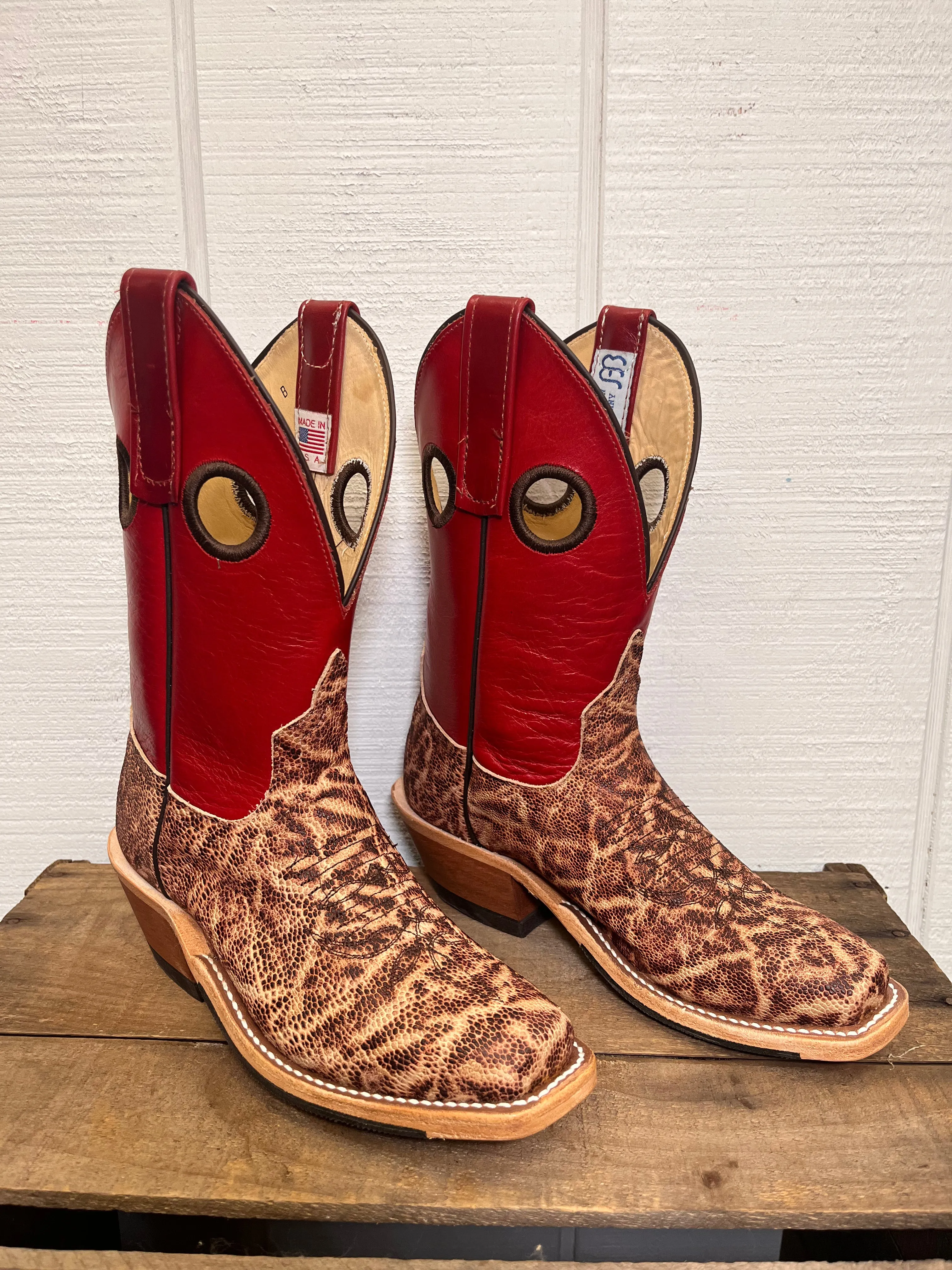 Anderson Bean Women's Terra Vintage Elephant & Tamarillo Absolute 8” Cowgirl Boots 335350