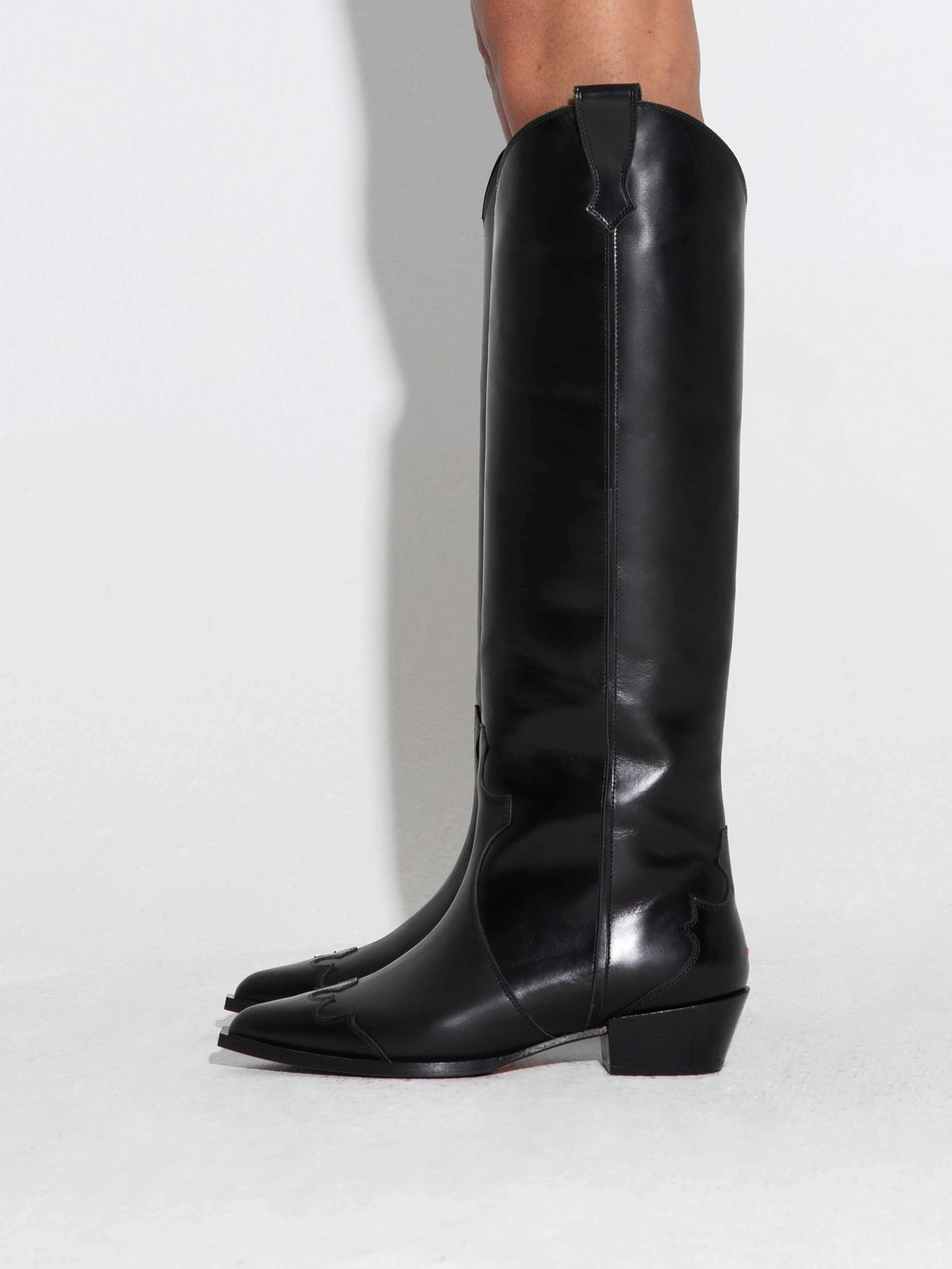 Aruna Leather Knee-High Cowboy Boots