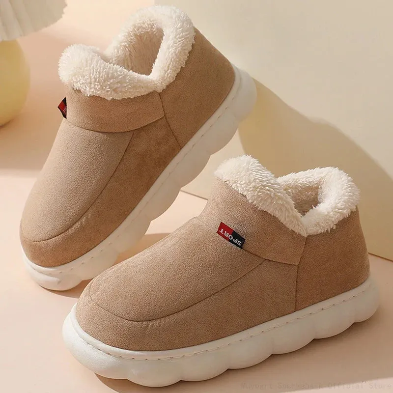 Ashore Shop 2023 Women Winter Boots Slippers Thickening Plush Warm Snow Boot