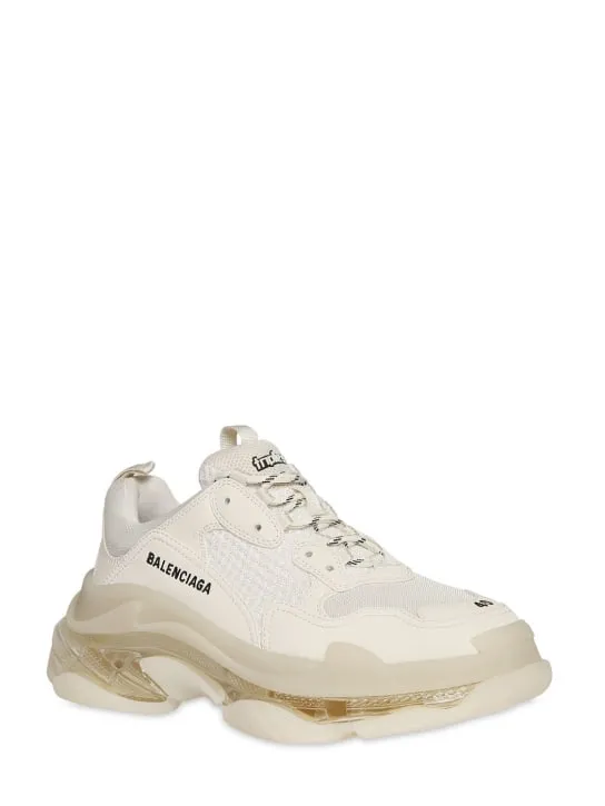 Balenciaga   60mm Triple S clear sole sneakers 