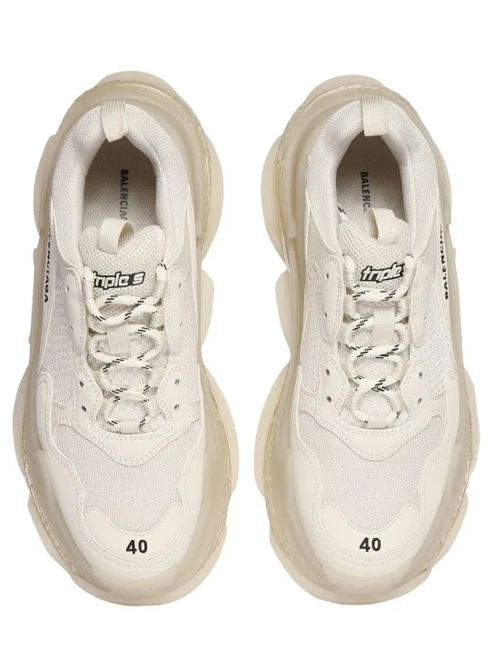 Balenciaga   60mm Triple S clear sole sneakers 