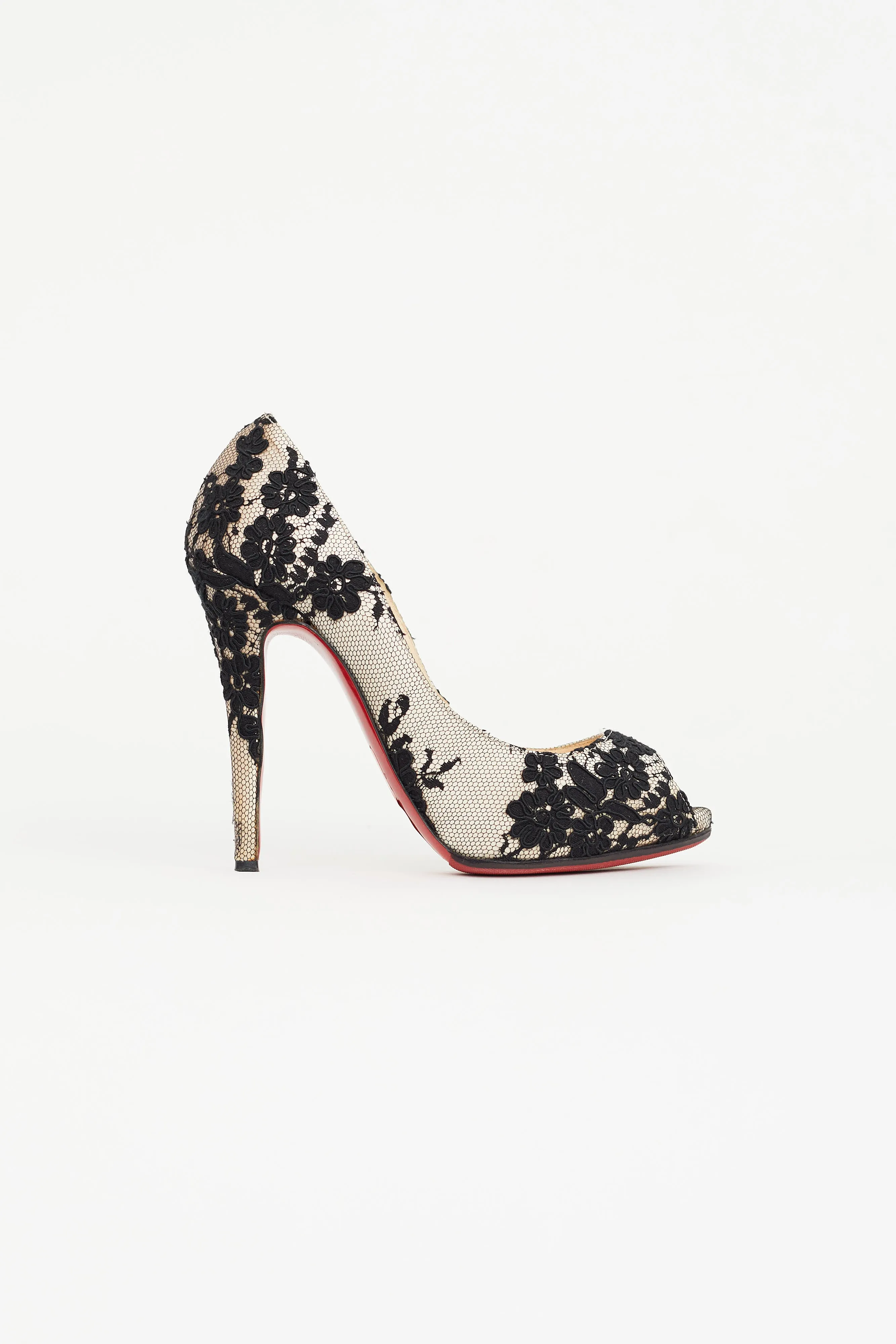 Beige & Black Lace New Very Privé Pump