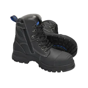 Blundstones 997 Lace Up Zip Side Black Safety Boot