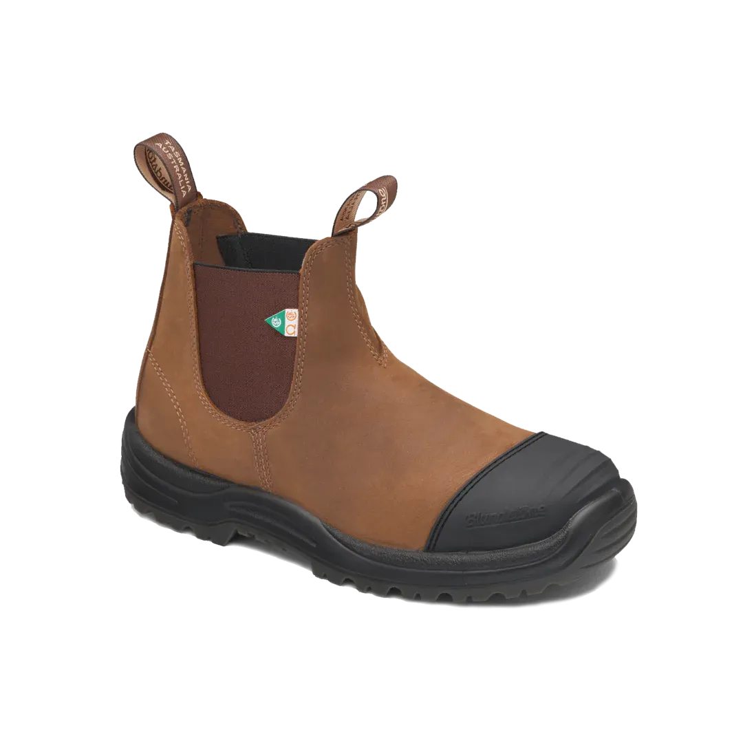 Boots - Blundstone Work & Safety, Rubber Toe Cap, Saddle Brown, 169