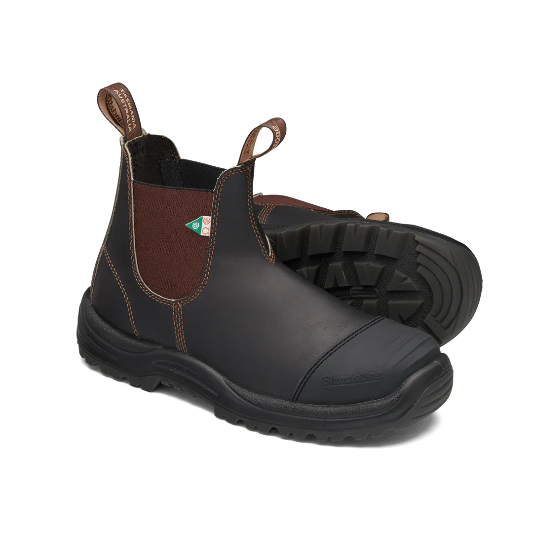 Boots - Blundstone Work & Safety, Rubber Toe Cap, Stout Brown, 167