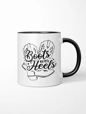 Boots Over Heels Ceramic Mug