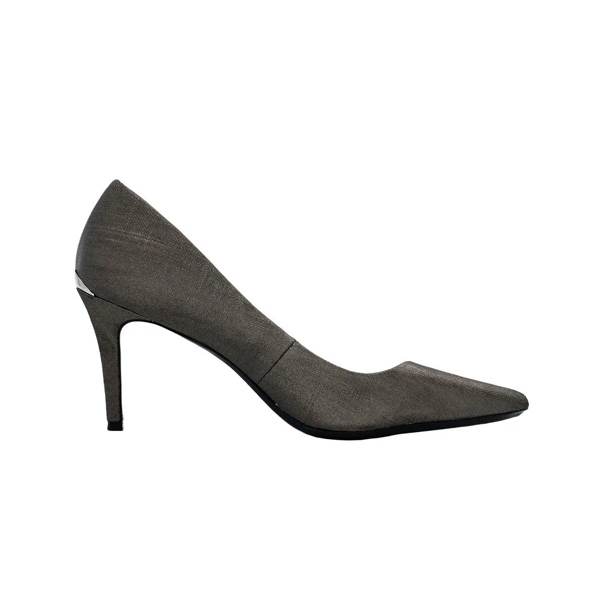 Calvin Klein Gayle High-Heel Shoes Leather Grey Colour For Women