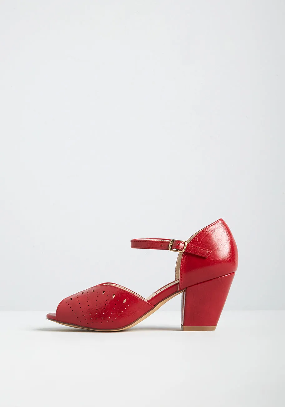 Can't Party Wait Peep-Toe Heel