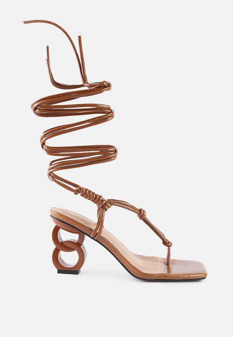 Cassino Strappy Lace Up Sandals