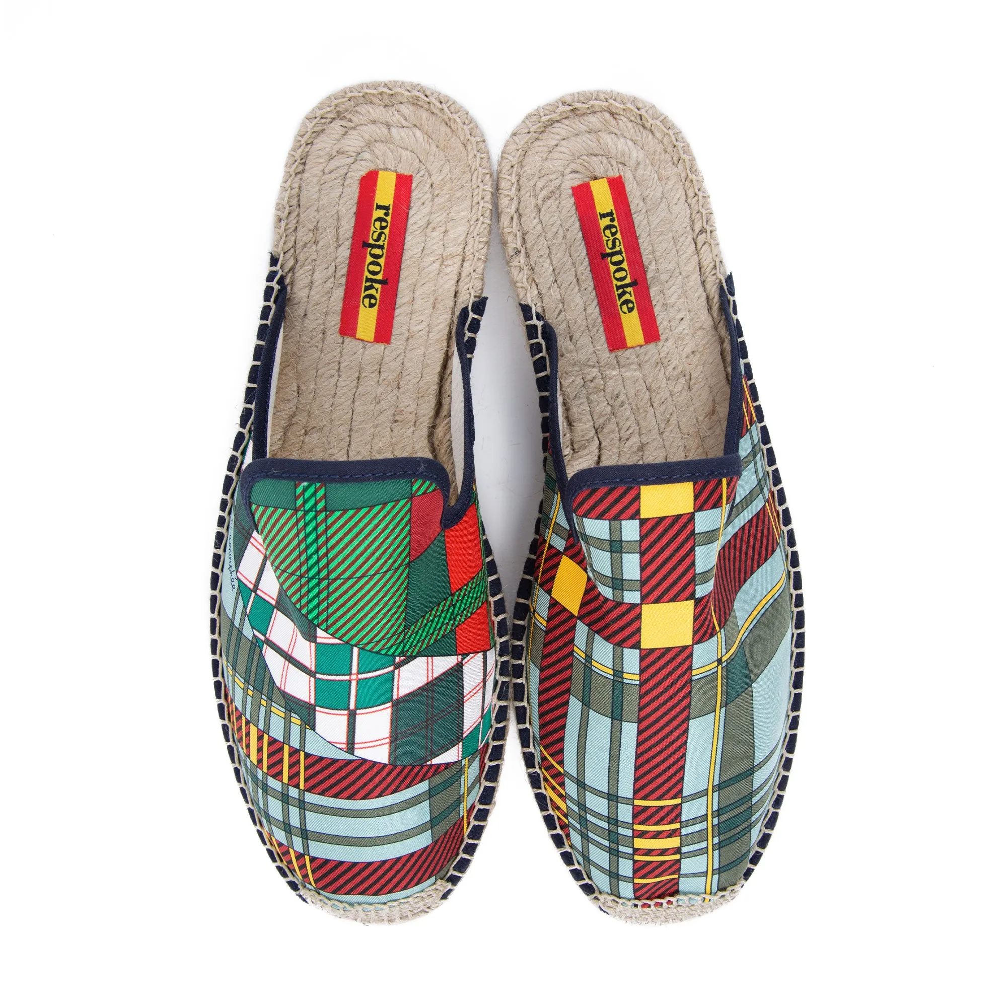 CHE Green Plaid Mule Espadrilles