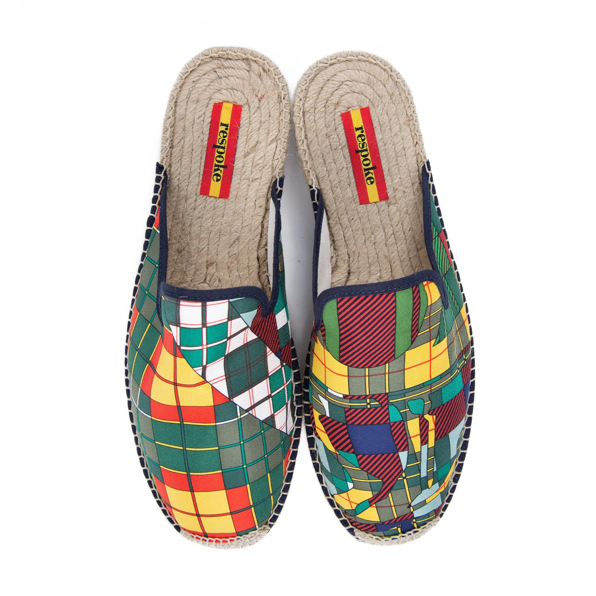 CHE Green Plaid Mule Espadrilles