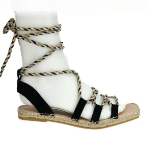 Chloe Wrap Sandal - Black Multi loop - Sample Size 37