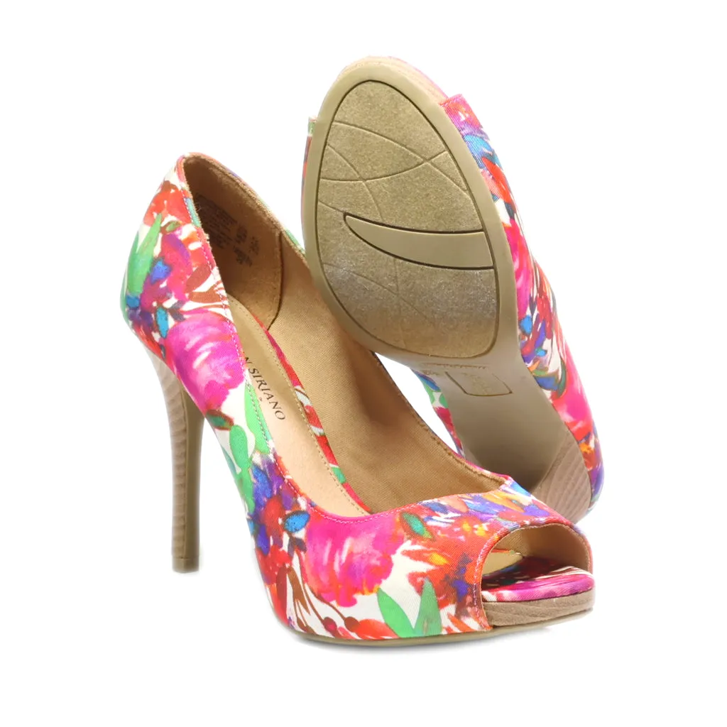 Christian Siriano Peep Toe Fabric Multicolour Colour For Women