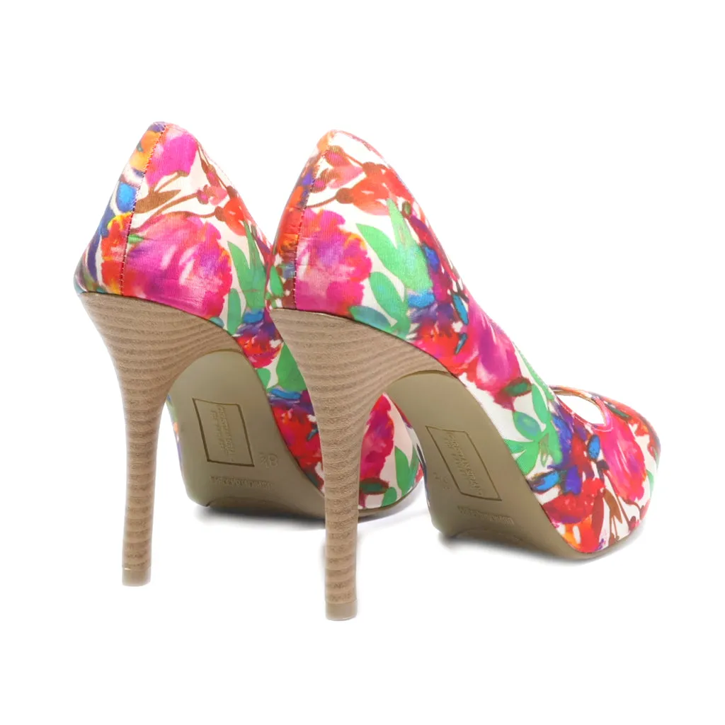 Christian Siriano Peep Toe Fabric Multicolour Colour For Women