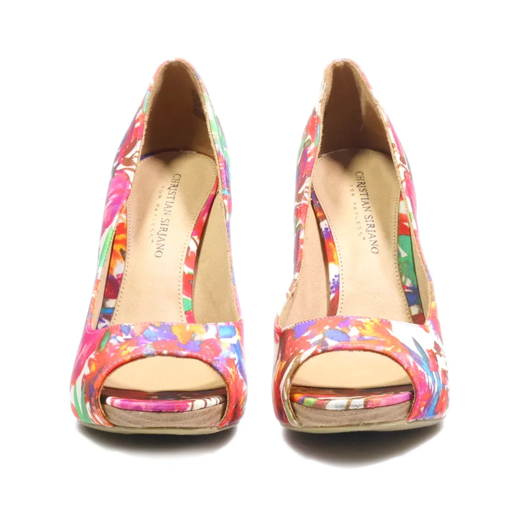 Christian Siriano Peep Toe Fabric Multicolour Colour For Women