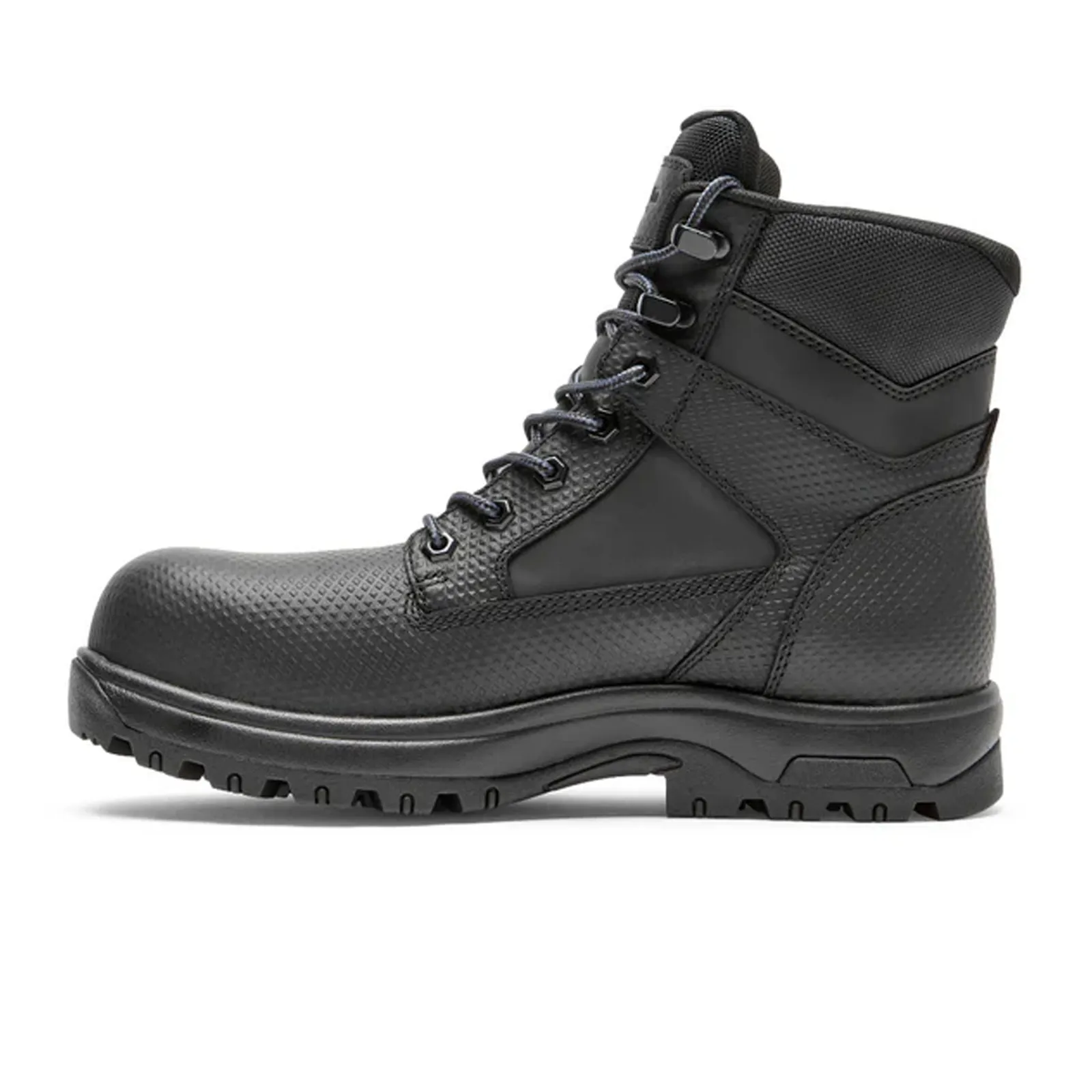 Dunham 8000 Works 6" Safety Boot (Men) - Black Textured Leather