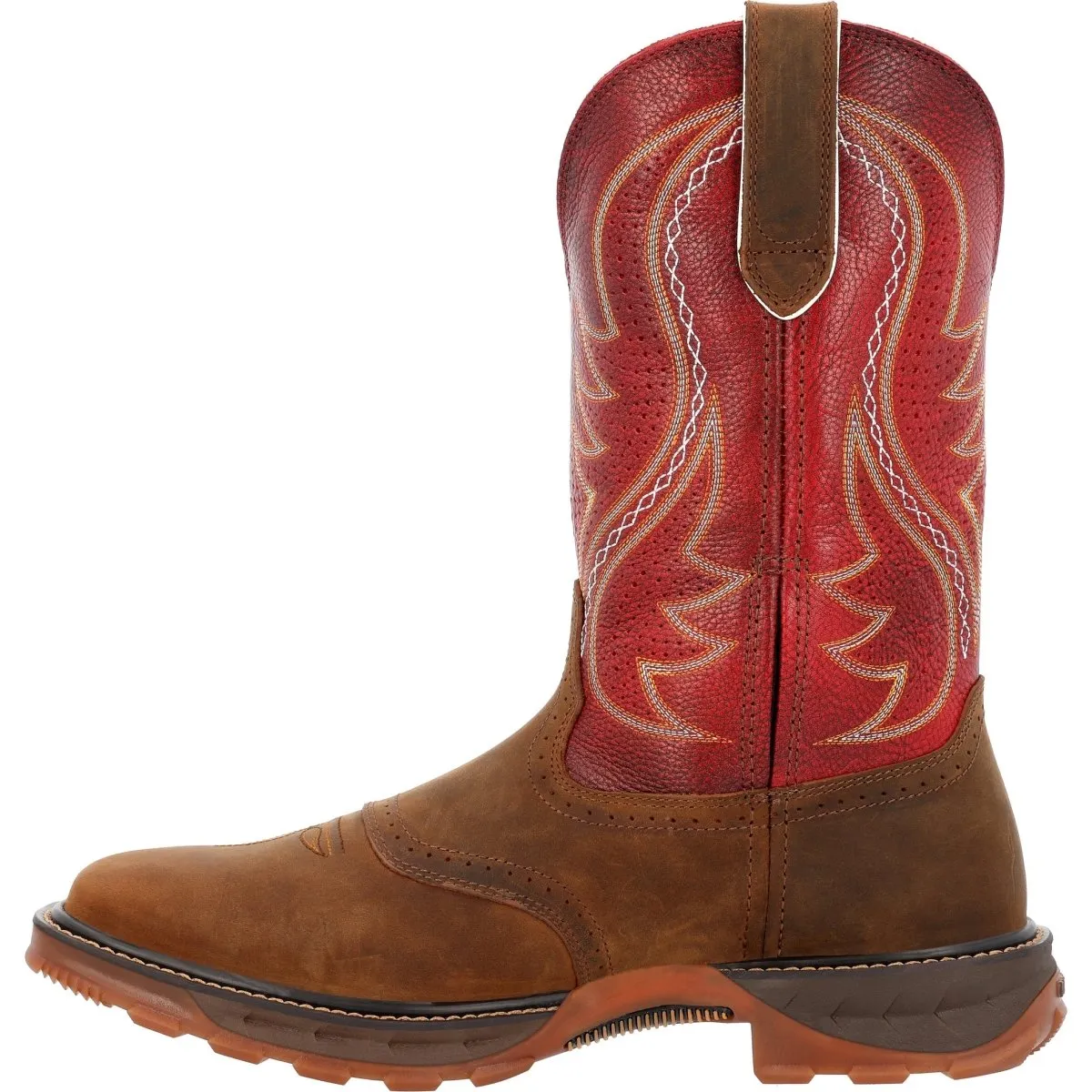 Durango Maverick Xp Men's Ventilated with InsulKul™ Work Boots Ddb0479 In Briar Brown And Crimson Red