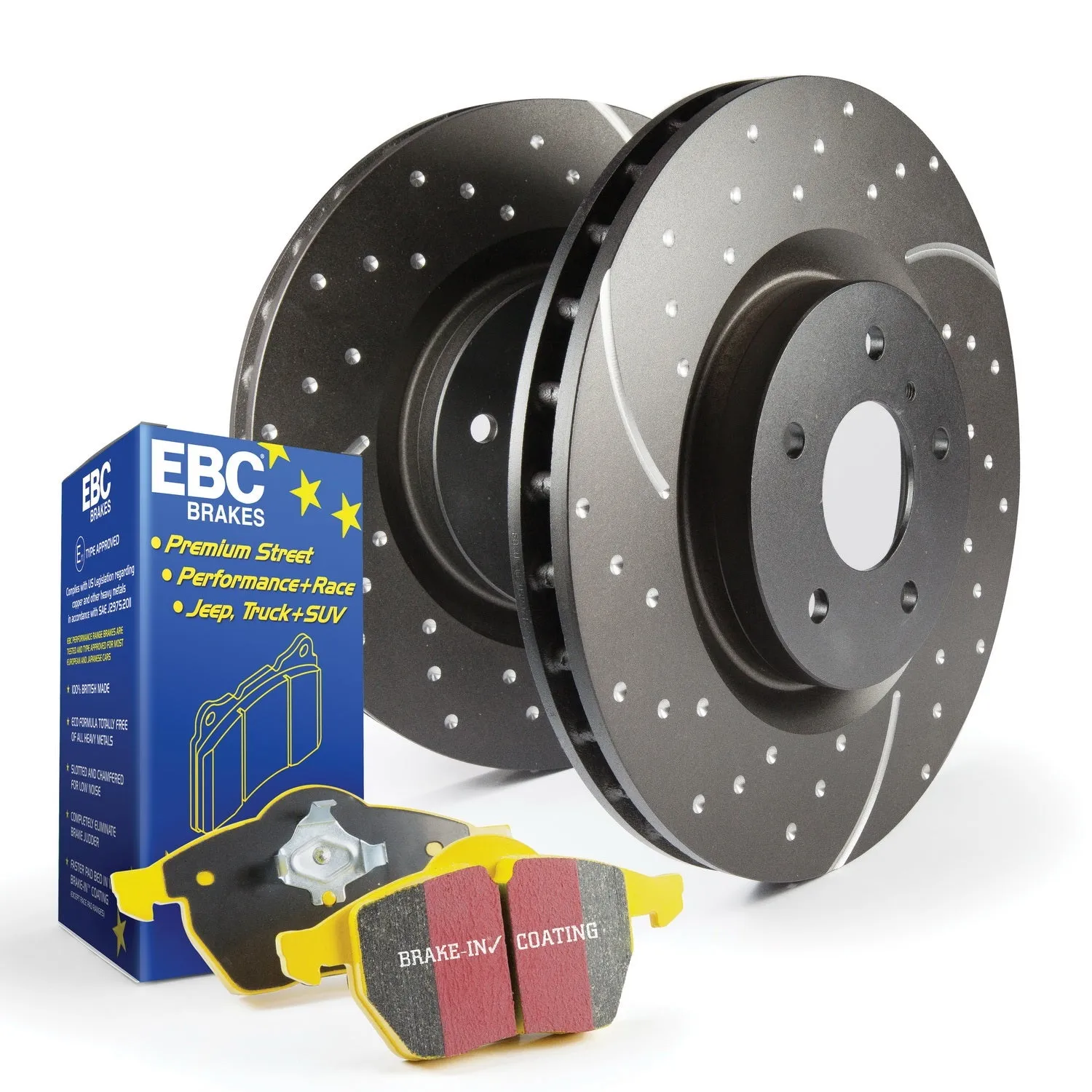 EBC Brakes S5KF1068 S5 Kits Yellowstuff And GD Rotors