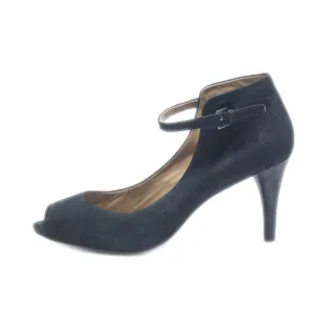 Ecco Peep Toe Leather Black Colour For Women