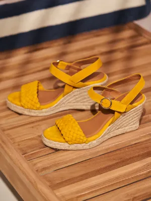 Espadrilles compensées Ambre - Suède jaune