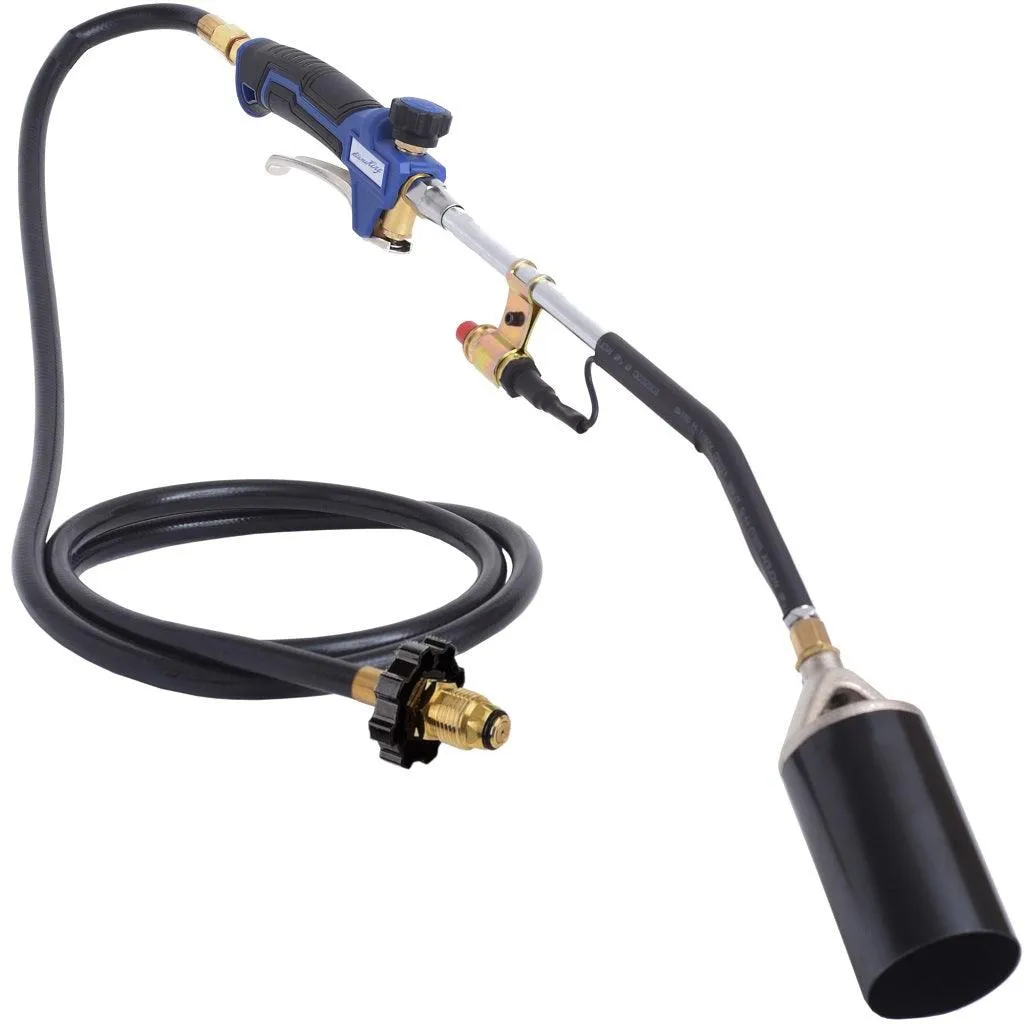 Flame King Auto Ignition Heavy Duty Propane Torch Weed Burner 340,000 BTU with Blast Trigger