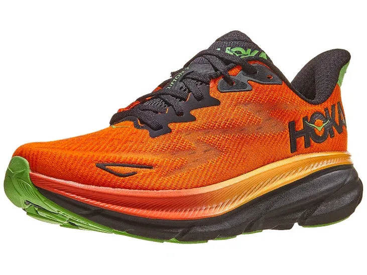 Hoka | Clifton 9 | Men's | Flame/Vibrant Orange