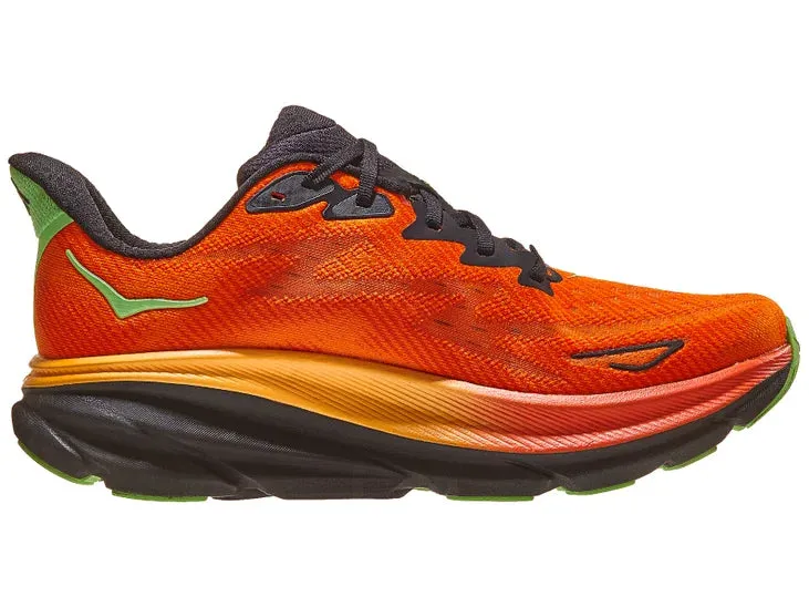 Hoka | Clifton 9 | Men's | Flame/Vibrant Orange