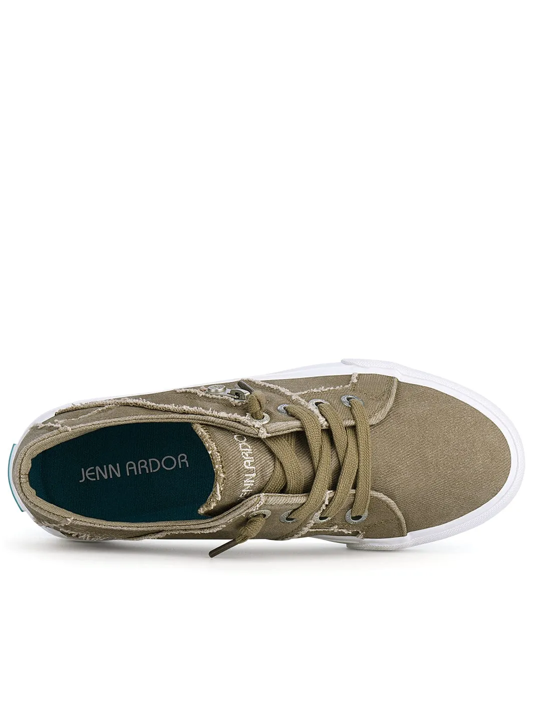 JENN ARDOR Elastic Slip-On Sneakers - Retro Fashion Comfort