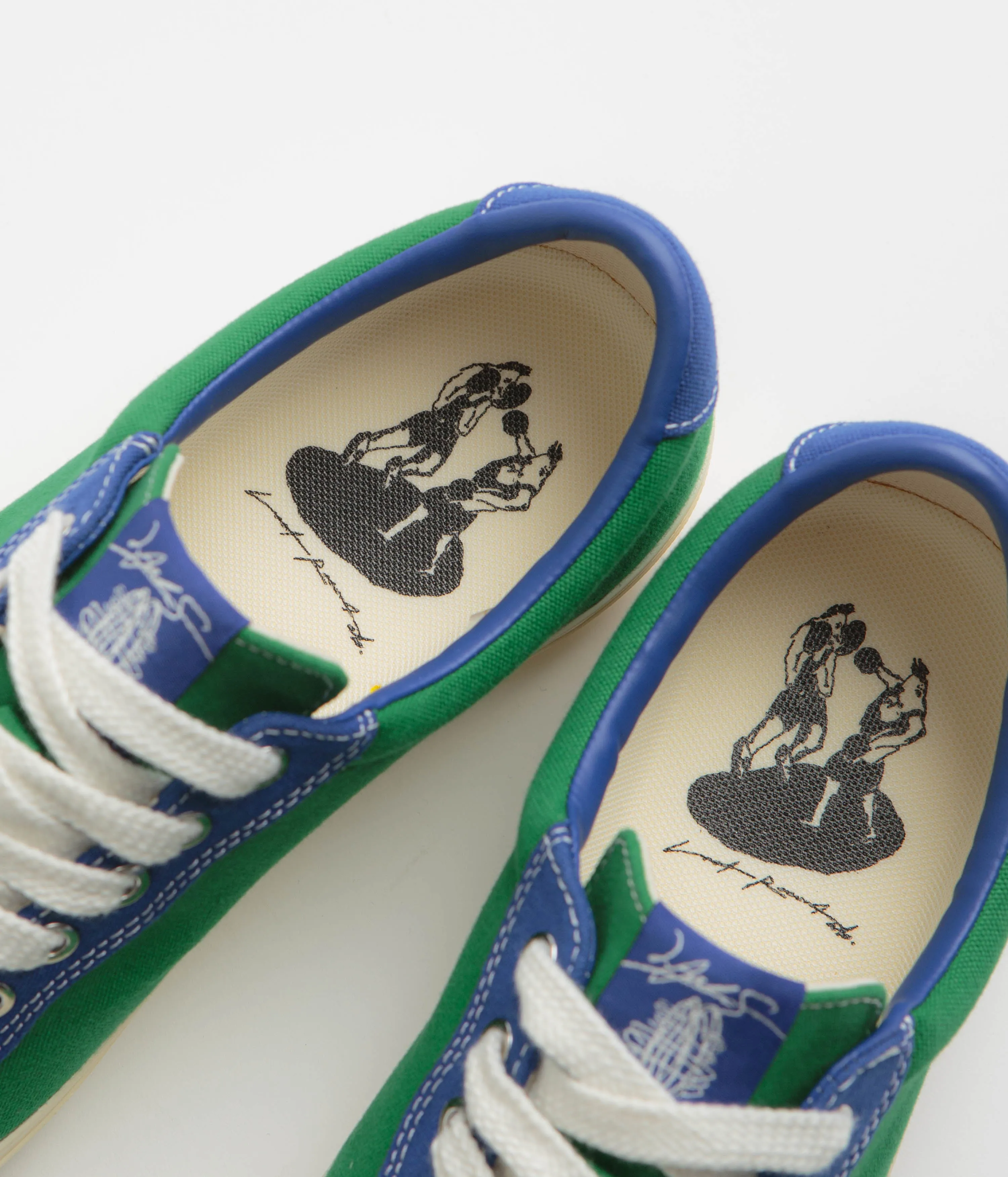 Last Resort AB x Julian Smith VM001 Canvas Shoes - Kelly Green / Klein Blue