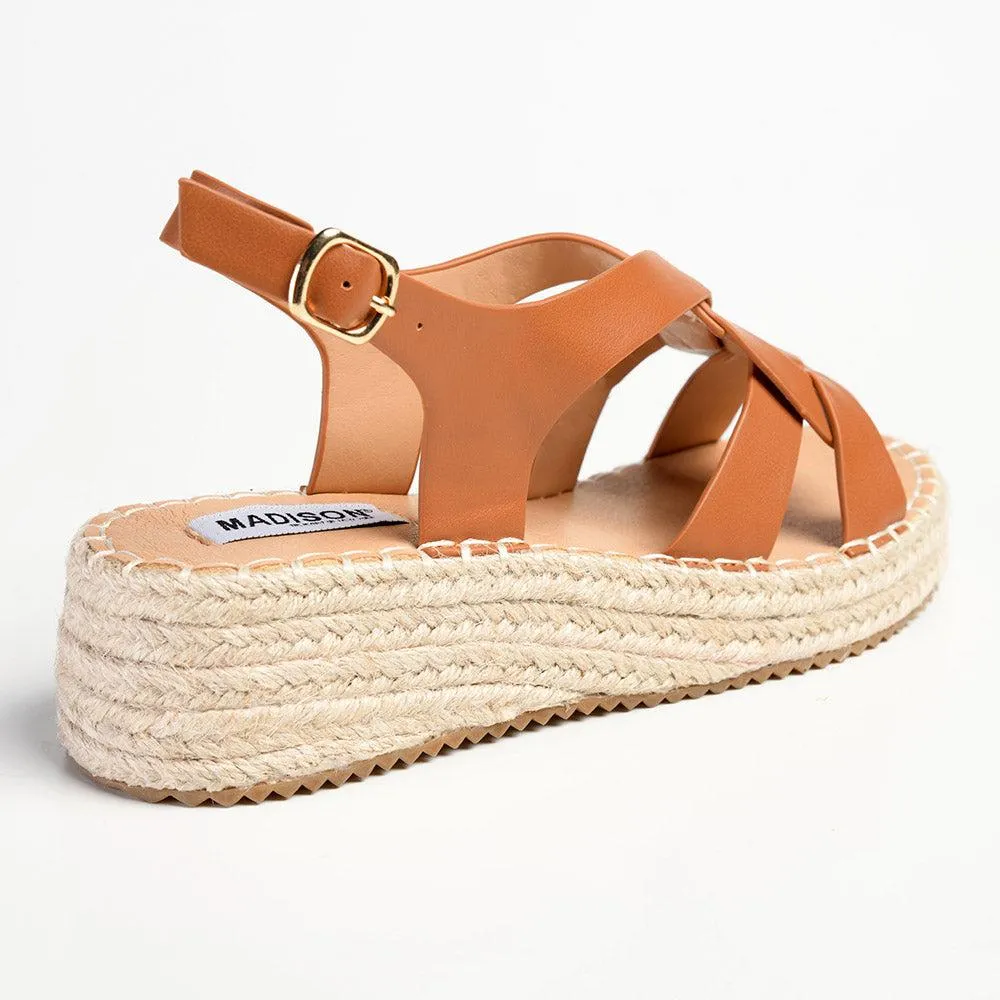 Madison LIberty Fashion Comfort Sandals - Tan