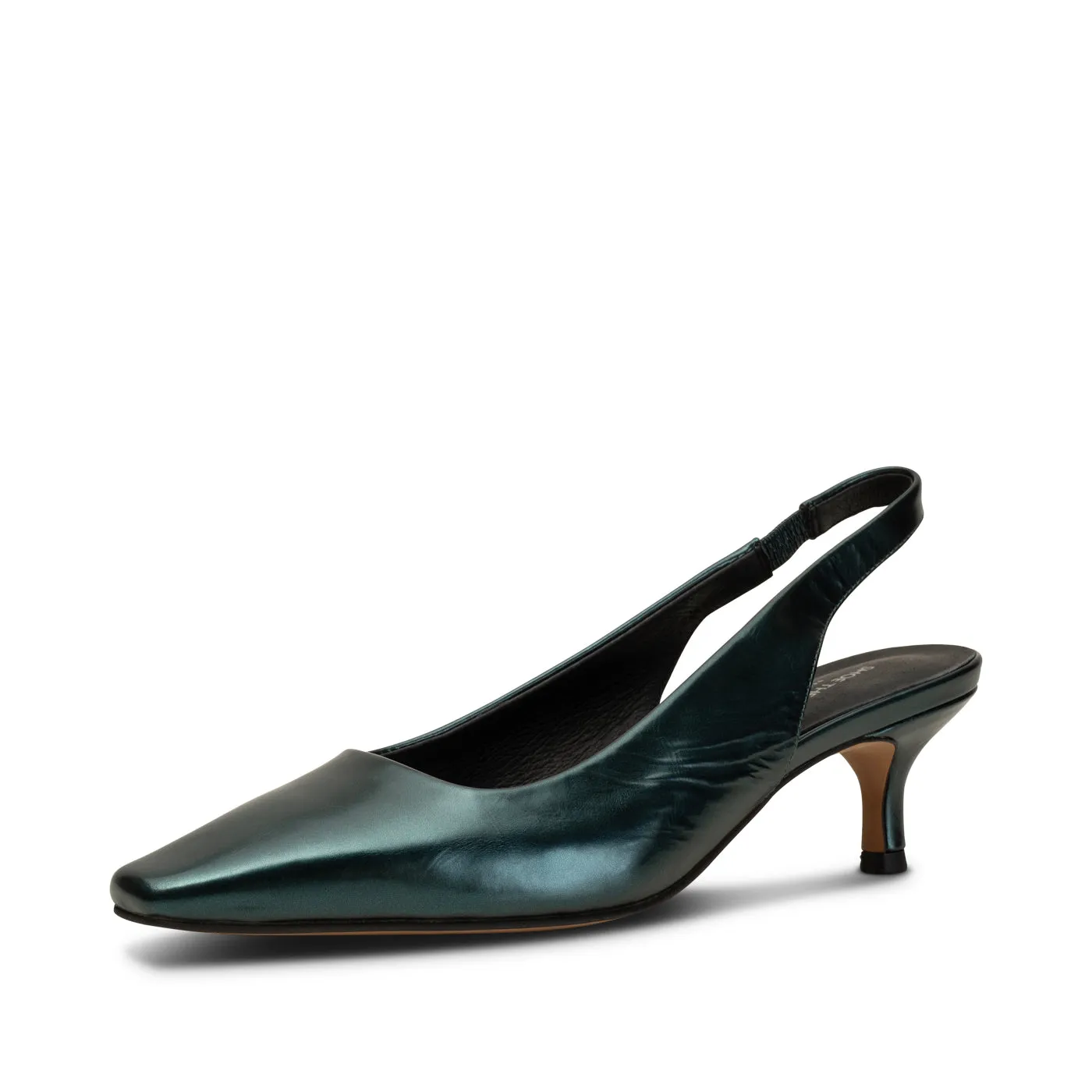 Maxine slingback leather - TEAL METALLIC