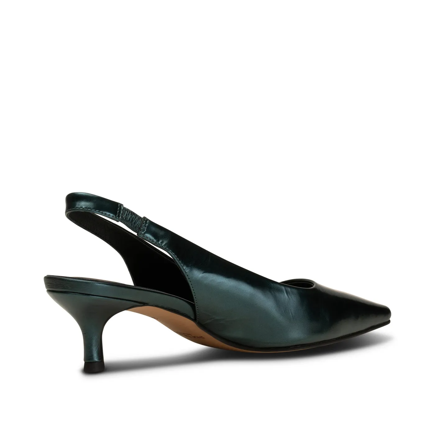 Maxine slingback leather - TEAL METALLIC