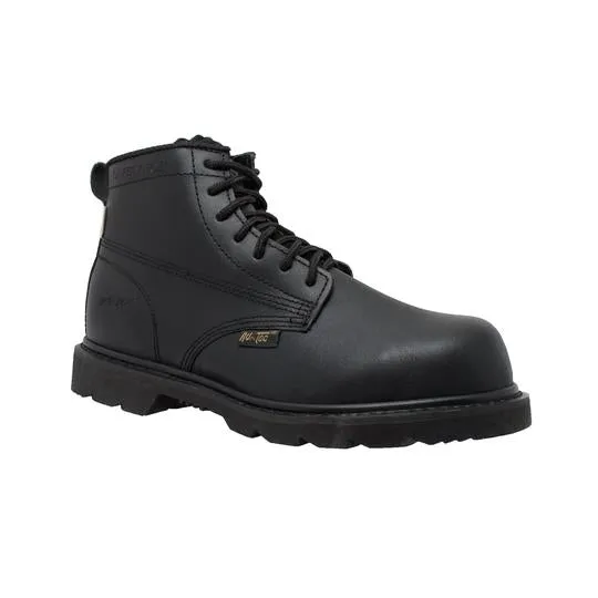 Men's 6" Black Composite Toe Leather Boots