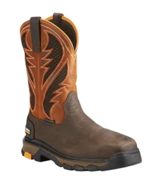 Men's Ariat Intrepid VentTEK Bruin, EH, SR, Pull On Square Western Composite Toe Boot