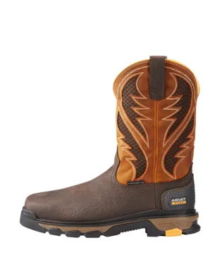 Men's Ariat Intrepid VentTEK Bruin, EH, SR, Pull On Square Western Composite Toe Boot