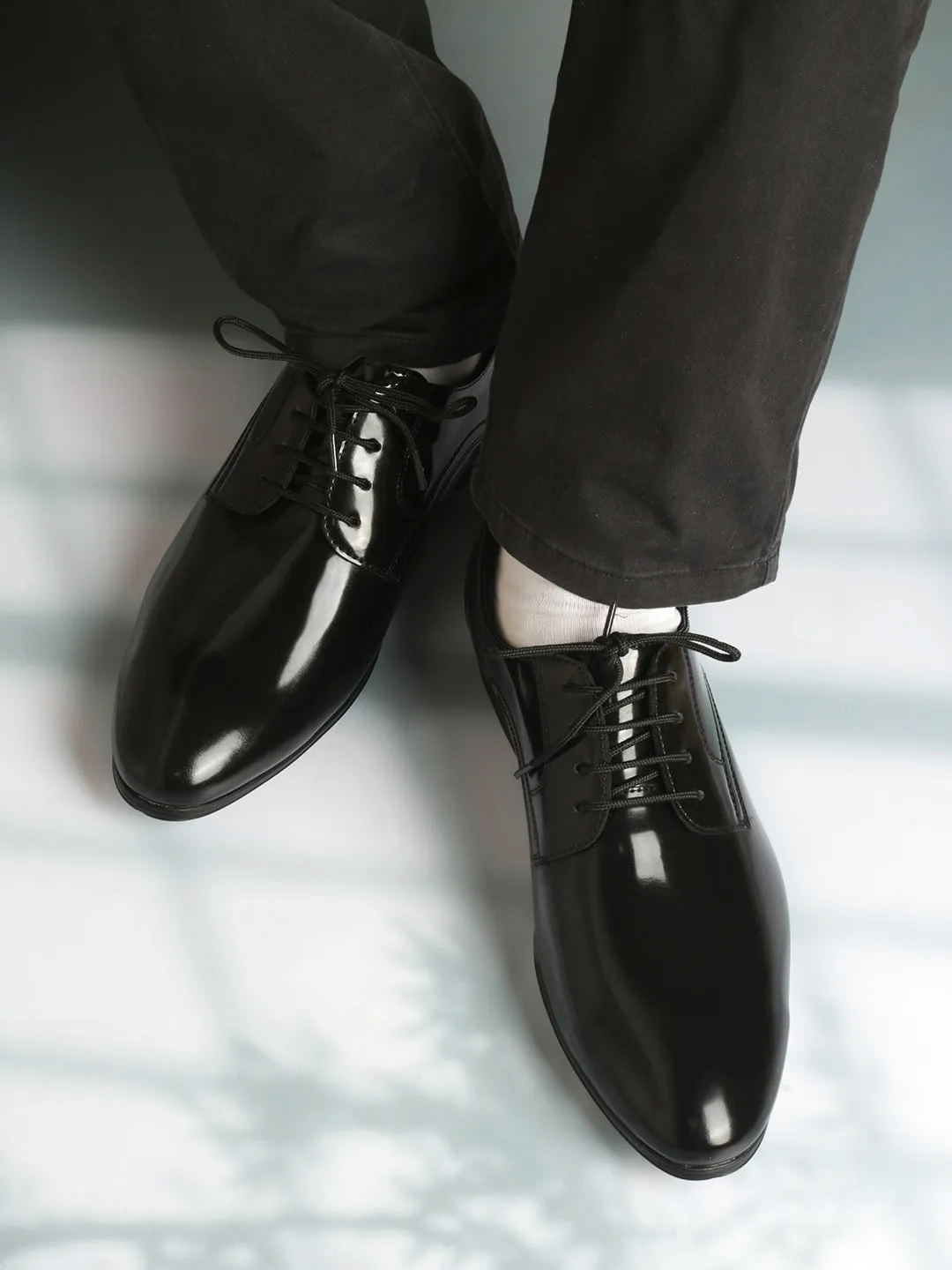 Men's Black Round Toe Lace up Formal (IX1082)