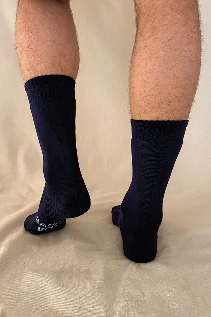 Men's Thick Bamboo Socks 2 Pack - Navy