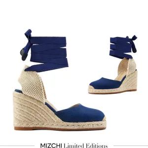 *Monaco 8 - Navy Wedge Espadrilles