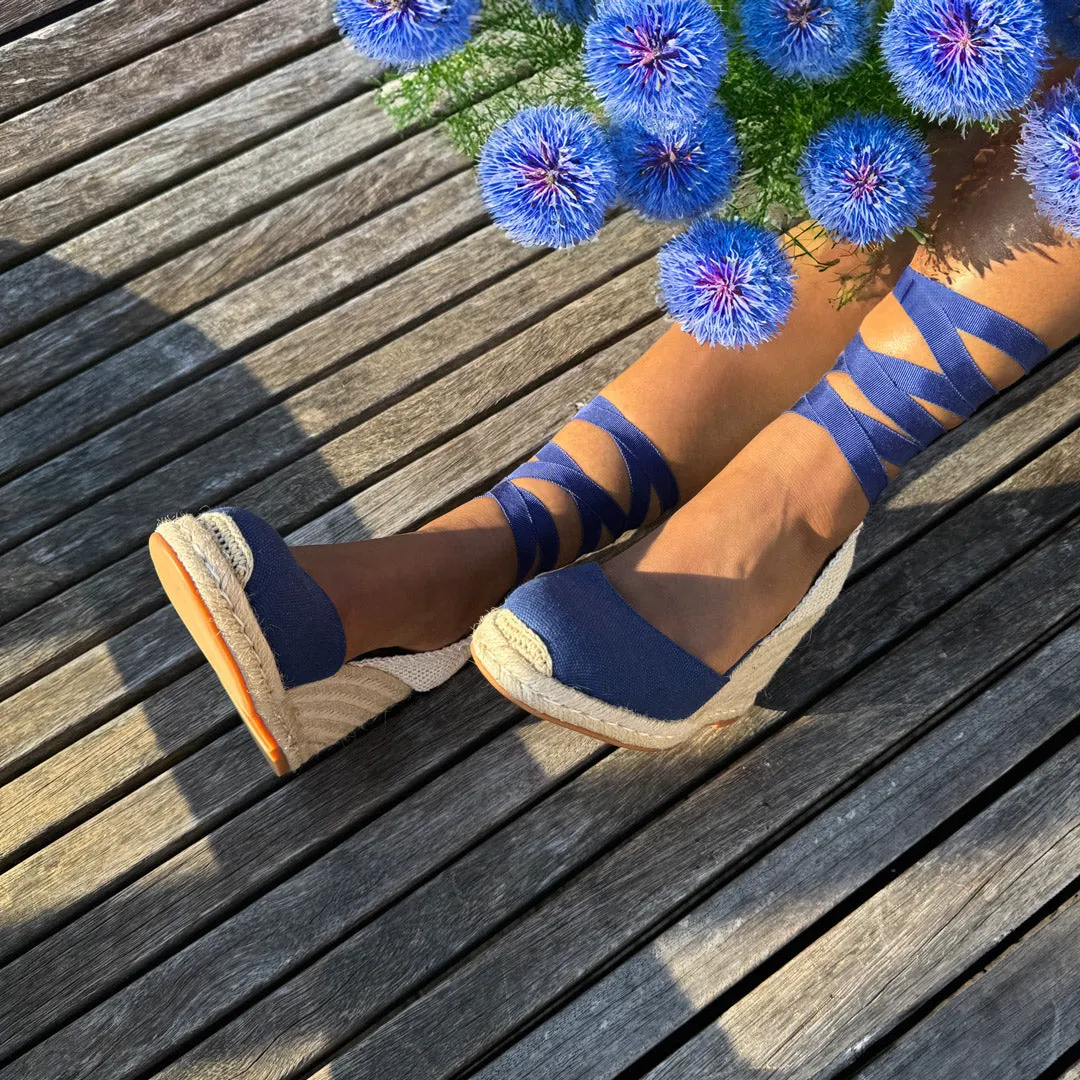 *Monaco 8 - Navy Wedge Espadrilles