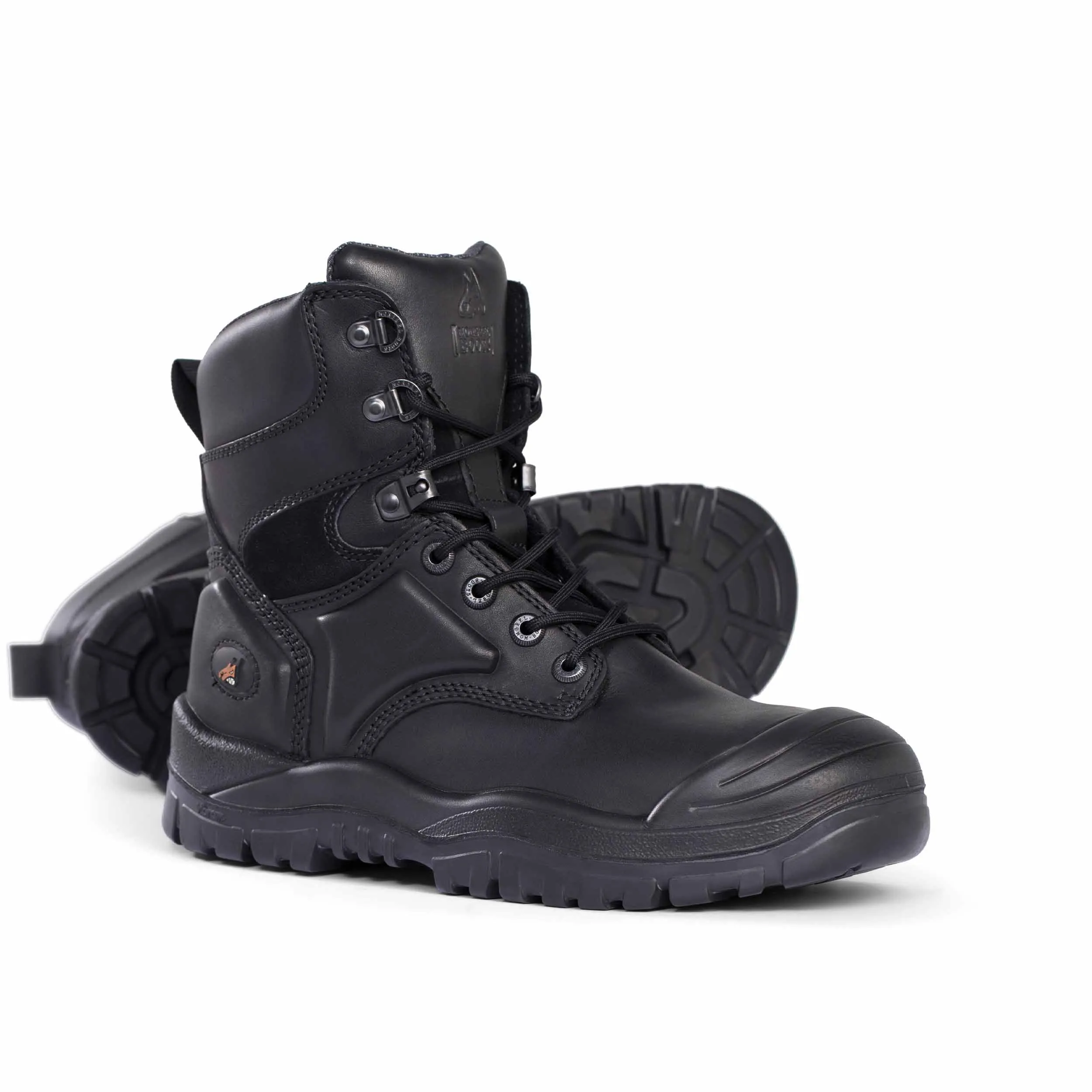 MONGREL 550020 High Leg Lace up Safety Boot - Black