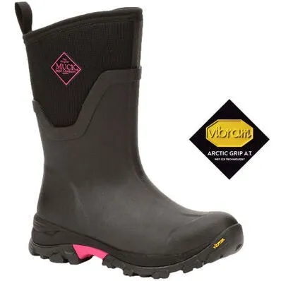 Muck Women's Arctic Ice Vibram WP Terrain Mid Work Boot -Black- ASVMA404